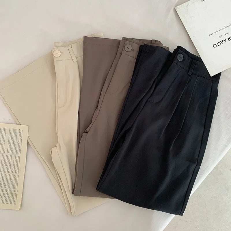 Women's High Waist Suit Trousers